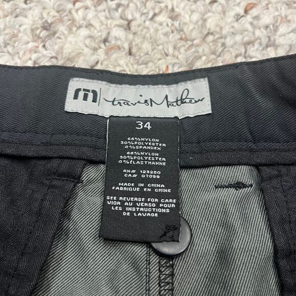 Travis Matthew Men's Black Golf Shorts Sz 34 Performance Casual Preppy - Picture 2 of 5